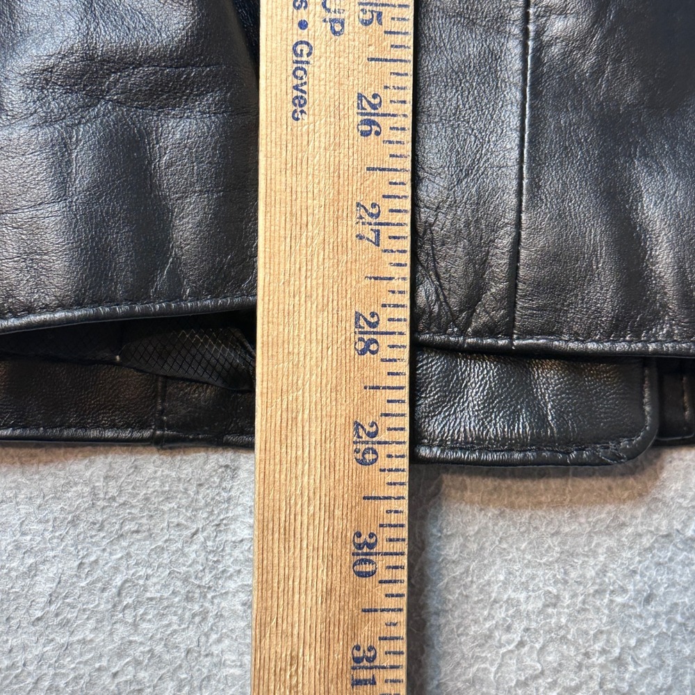 Excelled Leather Blazer Women 1X Black Quilted Lined Button Front Jacket AT0243 - Picture 11 of 13
